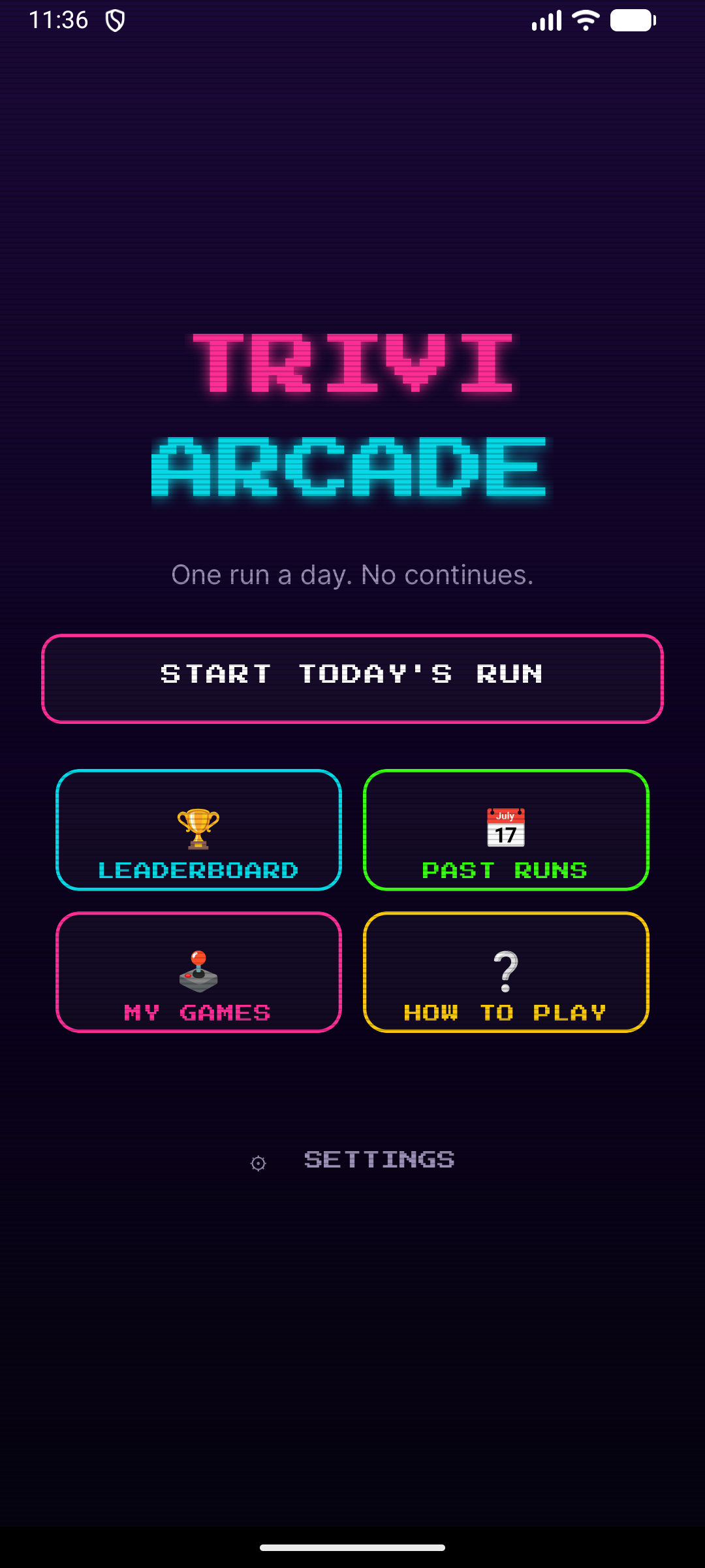 TODAY’S RUN